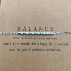 Balance necklace in‎ silver for a balanced life, inspirational gift